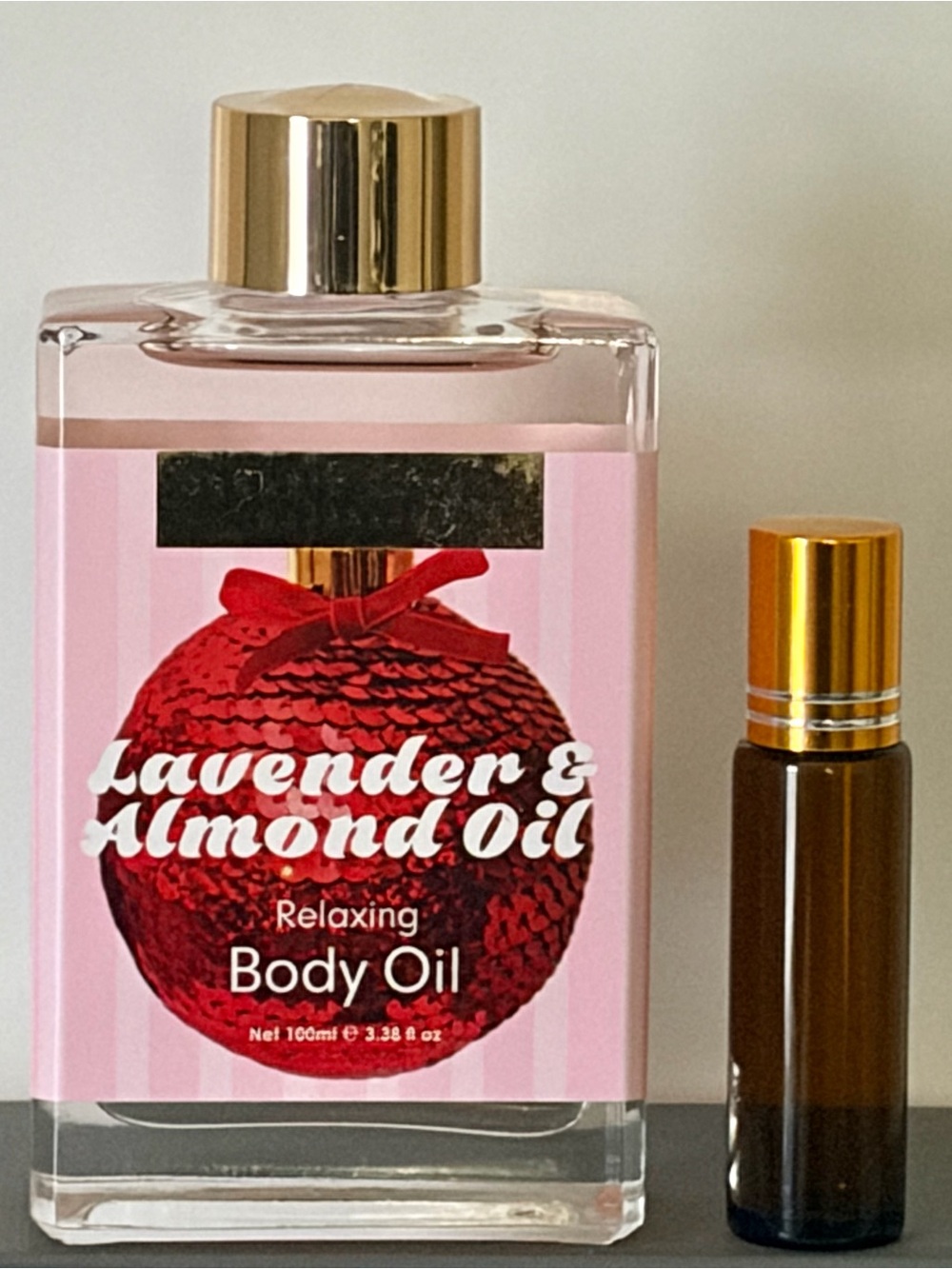 Lavender & Almond Relaxing Body Oil 100ml + Empty 10ml Roller Bottle